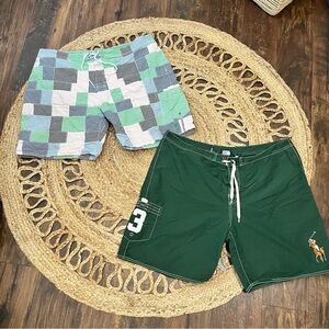 Lot of 2 Polo Ralph Lauren Swimming Trunks Size 40
